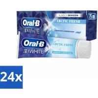 Oral-B 24 x Tandpasta 3D White Arctic Fresh 75 ml - Tandpasta - Whitening - Frisse Adem - Glazuur - Tanden Reinigen