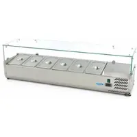 Maxima Opzetkoelvitrine - 150 cm - 6 x 1/3 GN Bakken