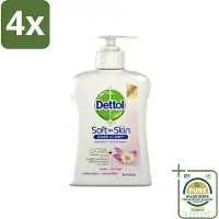 Dettol - Handzeep - Antibacterieel - Hydraterend - Kamille - 250 ml - Voordeelverpakking - 4 stuks - Hydraterend - Kamille