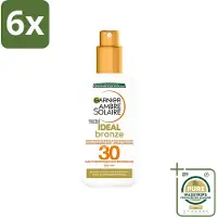 Garnier - Ambre Solaire - Ideal Bronze - Zonnebrandspray - SPF 30 - 200 ml - Voordeelverpakking - 6 stuks - Zonnebrand - SPF 30