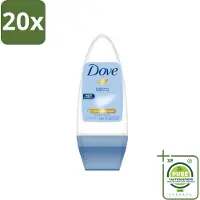 Dove 20 x - Deodorant - Roll-on Talco - Subtiele en zachte geur - 50 ml - Grootverpakking - Talco Roll-on - Talco Deodorant - Roll-on Deodorant - Talco Deodorant 50 Ml - Alcoholvrije Deodorant