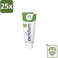 Zendium 25 x Tandpasta Extra Fresh 75 ml - Grootverpakking - Tandpasta - Enzymen - Natuurlijke Tandpasta - Mondgezondheid - Fluoride