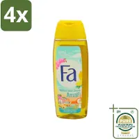 Fa - Douchegel - Mediterranean Jewels Amalfi - Orchidee & Citrus - Frisse & Tropische Geur - Verfrissend - 250 ml - Voordeelverpakking - 4 stuks - Verfrissend - Huidhydraterend