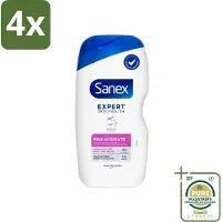 Sanex Douchegel Expert Skin Health Pro Hydrate 400 ml - Voordeelverpakking - 4 stuks - Glycerine - Inuline