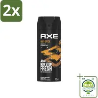 Axe - Deodorant Bodyspray - 48hrs Non Stop Fresh - Wild Spice - Wild Spices & Cedarwood - 150 ml - Voordeelverpakking - 2 stuks - Wild Spice - Deodorant bodyspray