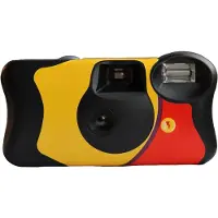 ALLVIA Wegwerpcamera's - Polaroidcamera - Analoge Camera - Zwart - 7cm x 3cm x 2cm