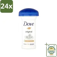 Dove - Deodorant - Roll-on - Original - Frisse geur en bescherming - 50 ml - Voordeelverpakking - 24 stuks - Okselbescherming - Zweetgeur