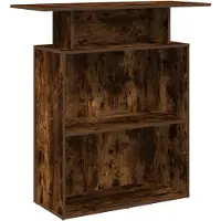 vidaXL Receptiebalie 100x40x104 cm bewerkt hout gerookt eikenkleurig