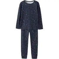 Guppy pyjama met print - donkerblauw Jongens Polyester Ronde hals - maat 104