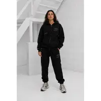 24 uomo World Zipped Trainingspak Dames Zwart | Maat: XS