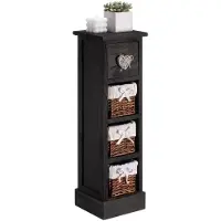 Idimex Regal Flower met 1 lade en 3 manden, zwart