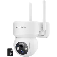Siltcon Protectly Bewakingscamera Voor Buiten – 2K HD 3MP - 64GB SD - Buiten Camera Met Nachtzicht – Buitencamera - Beveiligingscamera Buiten - Met WiFi en APP 2.4/5 GHz