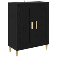 vidaXL Dressoir Zwart eiken 69,5 x 34 x 90 cm Bewerkt hout