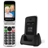 Protectly Klaptelefoon Senioren 4G met SOS, Grote Toetsen en Dock