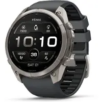 Garmin FENIX 9 PRO 51 MM TITANIUM WITH GRAPHITE/BLACK SILICONE BAND