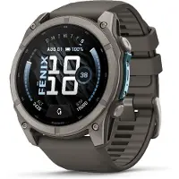 Garmin FENIX 9 51 MM TITANIUM WITH PEBBLE GRAY SILICONE BAND