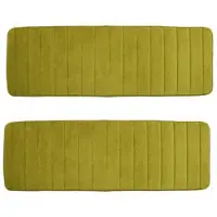 Jojomino 2X 120X40cm Absorbent Nonslip Memory Foam Kitchen Bedroom Door Floor Mat Rug Carpet Olive Drab