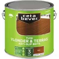 Cetabever Vlonder &amp; Terras Anti-Slip Beits Transparant Zijdeglans Teak 2.5L