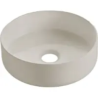 Wiesbaden Colosso Opzetwastafel Rond 36cm Keramiek - Beige - 8721214114032 - Wastafels, Opzetwastafels