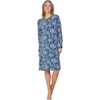 Pastunette Katoenen dames nachthemd donkerblauw | Maat 42