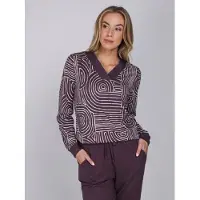 Pastunette Pyjama 'Premium - Lunar Lines' lila / mauve