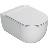 Luca Wandcloset set globo futuro cleanstorm 53x33 cm inclusief softclose toiletzitting quickrelease mat wit