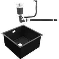 Wasophoogte Spoelbak en siphon module z30 zwart