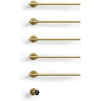 Luca Elektrische handdoekwarmer radiatoren 500x940mm 5 stangen inclusief timer bediening champagne goud pvd