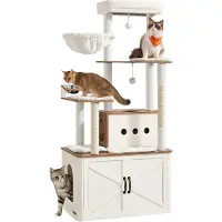 Feandrea kraboom, 170 cm hoog, met grote holte en kattenbakopslag