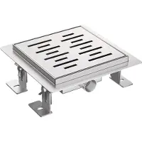 Boss & Wessing Bws halo doucheput met rooster 15x15 cm geborsteld rvs