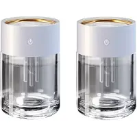 Kepptory 2L grote capaciteit transparante luchtbevochtiger USB-mute met ledlamp