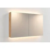 Sanicare Qlassics Ambiance spiegelkast 120cm met spiegeldeuren divera oak