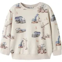Name it Sweatshirt 'NMMNELSON' hemelsblauw / bruin / greige / kreeft