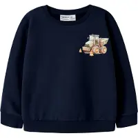 Name it MINI sweater met print - donkerblauw Trui Printopdruk - maat 110