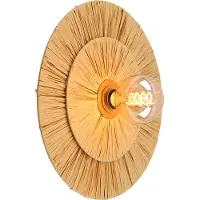 Olucia - DAISY - Wandlamp - Bruin / Messing - Vorm: Rond