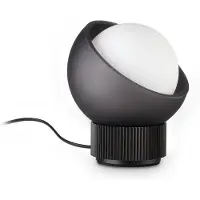 Ideal Lux Tafellamp Bloom, zwart, Woon-/ Eetkamer, metaal, Modern, Tafellamp