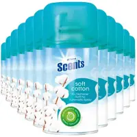 At Home 12x Automatische Spray Navulling Fris Katoenlinnen 250 ml