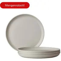 Mepal ontbijtbord Silueta - 4 stuks - Camping borden - Nordic white