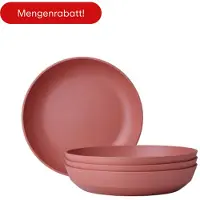 Mepal Diep bord Silueta 210 mm set 4 stuks - Vivid mauve - Campingservies - campingborden - buitenservies