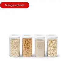 Mepal Modula set bewaardozen 4x 1500 ml - wit - Voorraadbus - Voorraaddoos