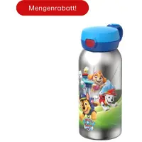 Mepal RVS drinkfles met flipdop Campus - 600 ml - Waterfles RVS - Lekdicht - Hygiënische deksel - Paw Patrol Pups