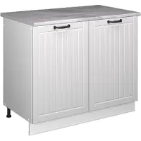Vicco Wastafelkast Fame-Line, Wit Landhuis/Wit, 100 cm, WB Marmer