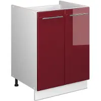 Vicco Wastafelkast Fame-Line Bordeauxrode hoogglans/Wit 60 cm, Model 65081
