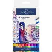 Faber-Castell - Duo aquarel marker Goldfaber - etui 18 stuks - brush / 0,6mm - FC-164618