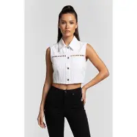Iro Paris Rebaka Top Optical White Maat: 40 | Gilets Outlet | Dames | Wit