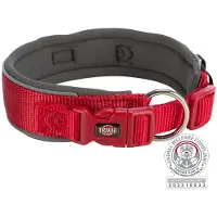 Trixie PREMIUM HALSBAND HOND EXTRA BREED ROOD / GRAFIET GRIJS 33-42X3.5 CM