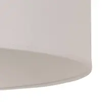 Duolla Kap Ivory, crème, Ø 60 cm, hoogte 35 textiel Ivory, crème / amber, Textiel / Stof / Zijde
