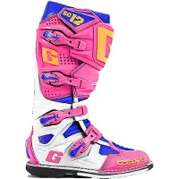 Gaerne SG-12 Shockwave LE, laarzen ,Pink/Wit/Blauw/Geel ,44 EU