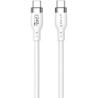 Hyper USB-C Naar USB-C Kabel 240 Watt 2 Meter Wit