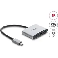DeLOCK USB Type-C Adapter to HDMI 4K 60 Hz with USB Type-A and USB Type-C PD 3.1 140 W